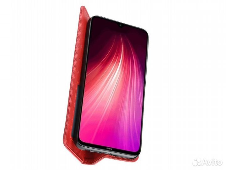 Книжка бархатная Красный Note 8Т