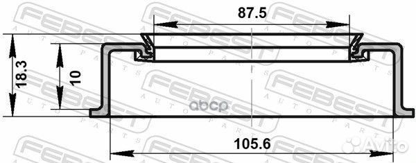 Сальник ступ передний 87.5X105.6X10X18.3 toyota