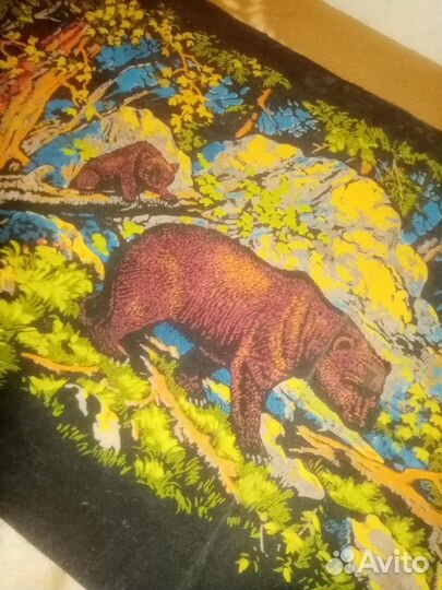 Коврик на стену Мишки на севере