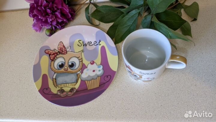 Чашка и тарелка детские