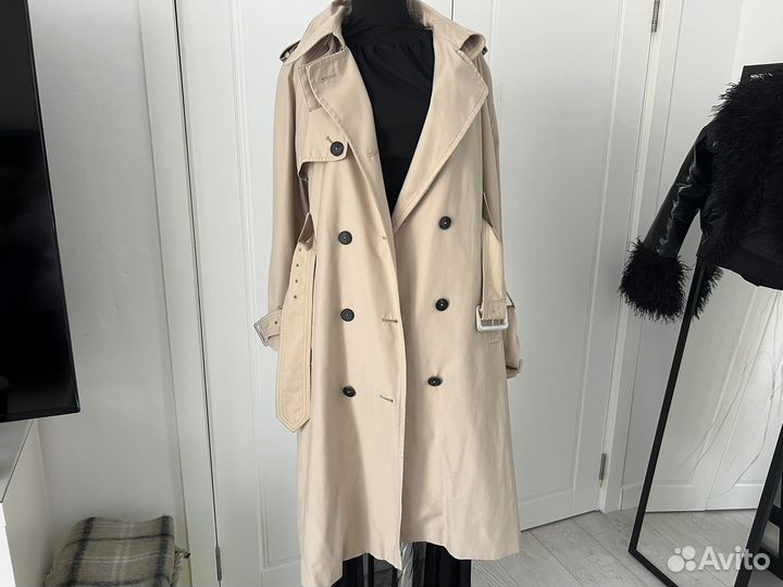 Тренч Zara бежевый M