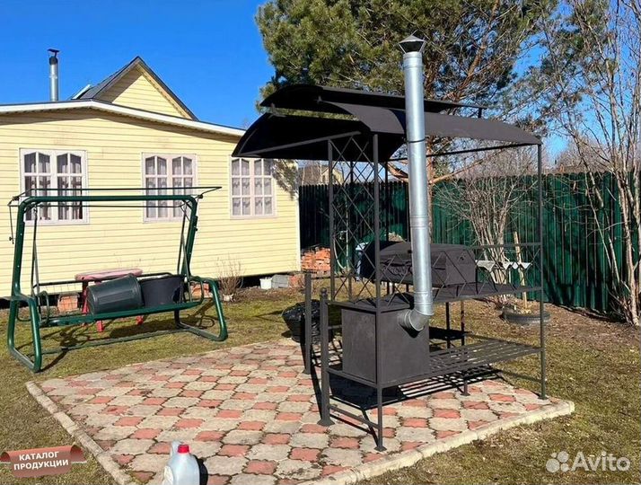 Мангал с крышей