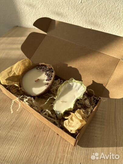 Подарочный набор свечей: кокос и устрица