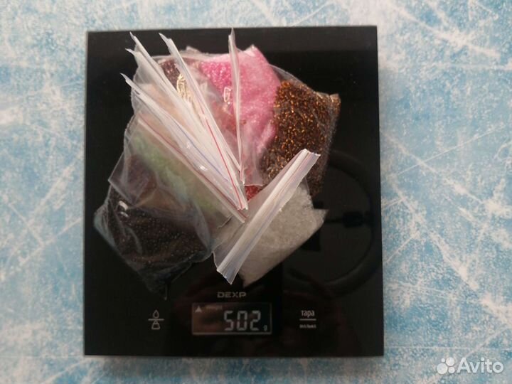 Бисер некалиброванный 500 г 10 цветов