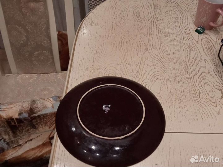 Тарелки большие Икея коричневые
