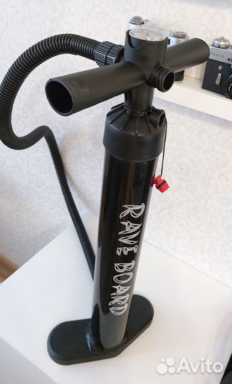 Двухходовой насос с манометром для Sup доски