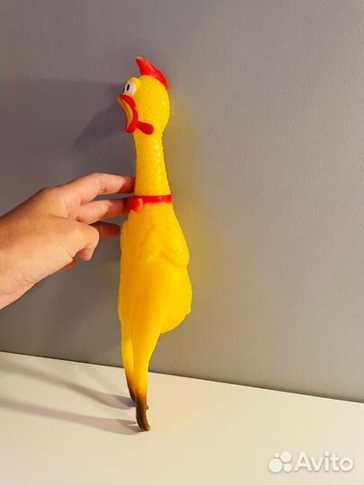 Игрушка резиновая для собак кричащая курица