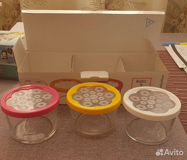 Набор стеклянных емкостей для кухни. Объем 200 гр