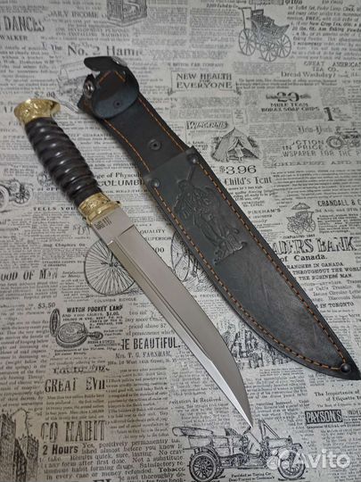 Нож казачий Пластун резная рукоять