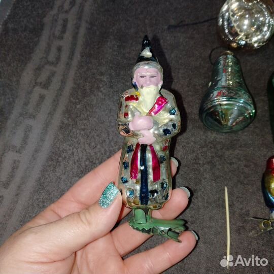 Набор старых елочных игрушек СССР