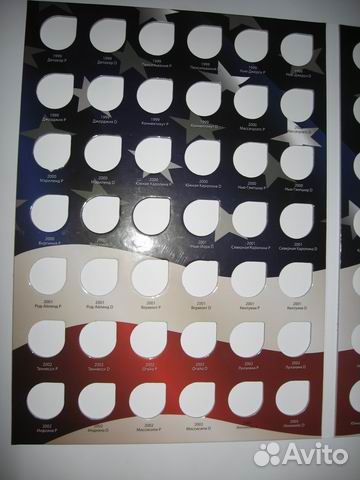 Альбом-планшет для 25-центовых монет США