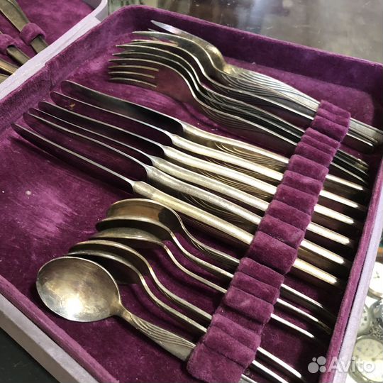 Набор столовых приборов. Мельхир. СССР