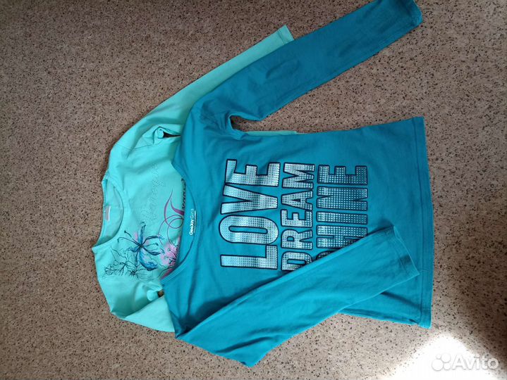 Лонгслив для девочки 128 134