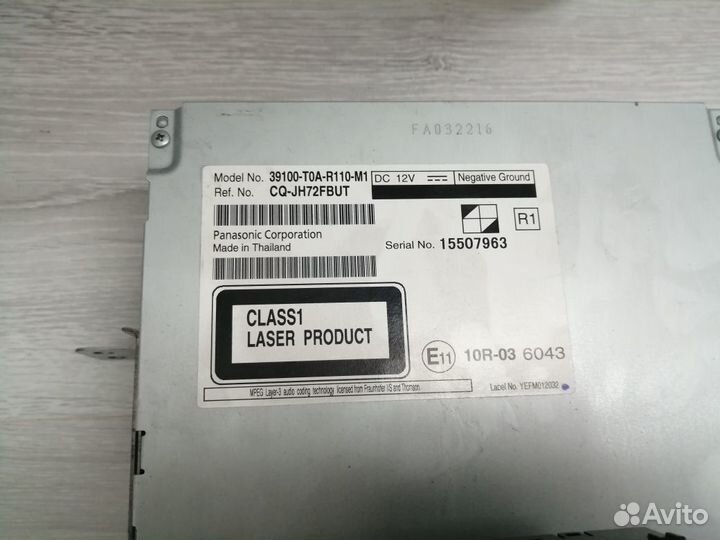 Штатная магнитола Honda CRV 4