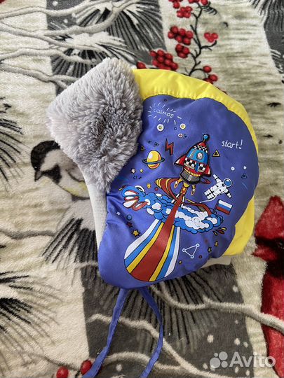 Зимняя Шапка для мальчика 44 46