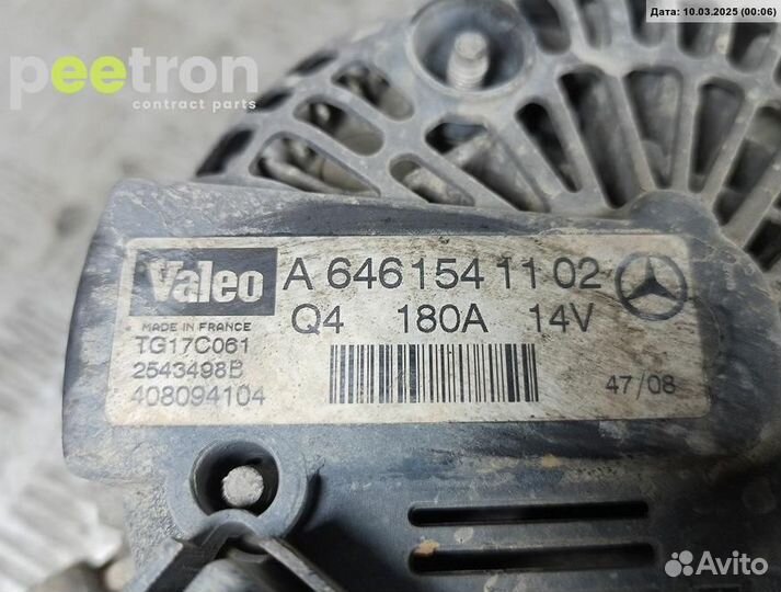 Б/У Б/У Генератор 180A valeo 6461541102