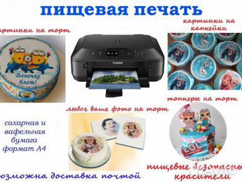 Распечатанные картинки сахарной бумаги Чем отличается сахарная картинка от вафельной Foto-Gadanie.ru