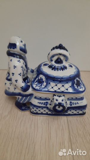 Гжель шкатулка Купец