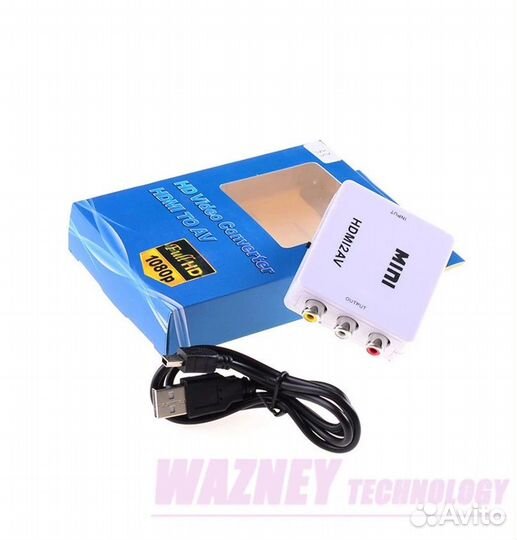 Переходник тюльпан (AV) в hdmi