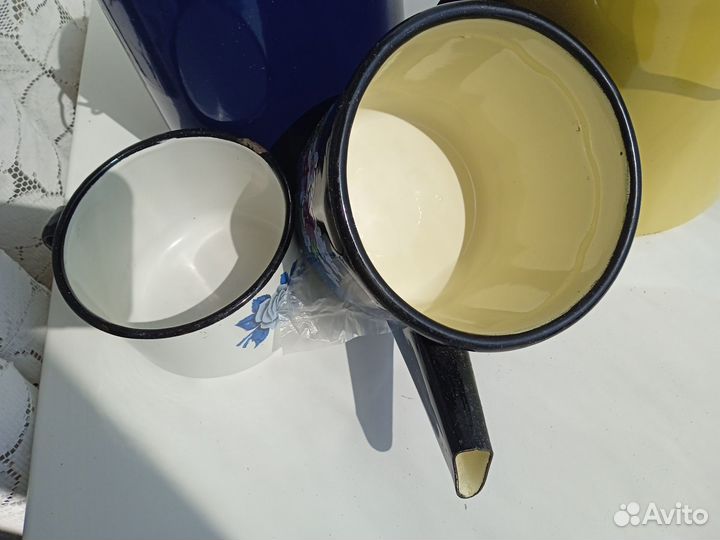 Чайник, бидоны, кастрюли, крышки эмаль СССР