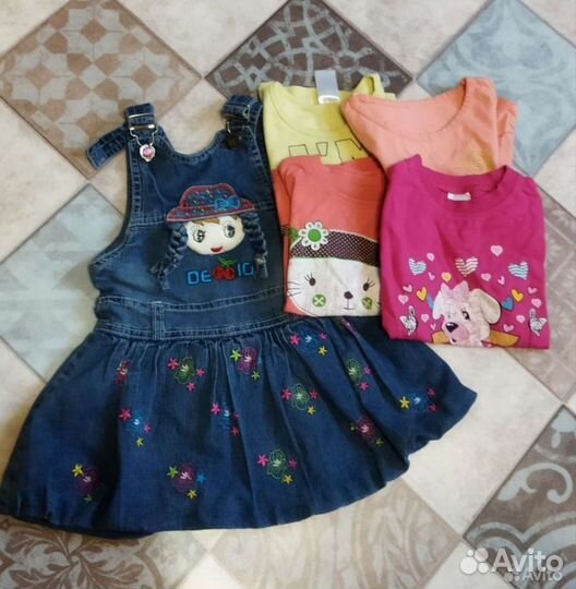 Вещи пакетом на девочку р. 74-92