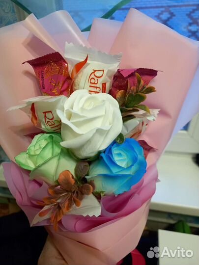 Букет из мыльных роз