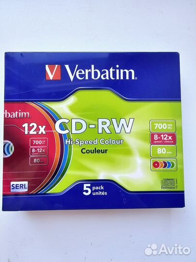 Болванка Диски CD-RW Verbatim 700Mb 12x