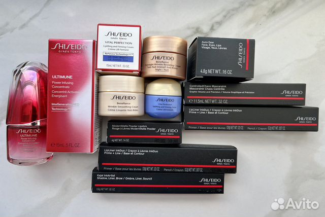 Shiseido кремы, сыворотки, декоративная косметика