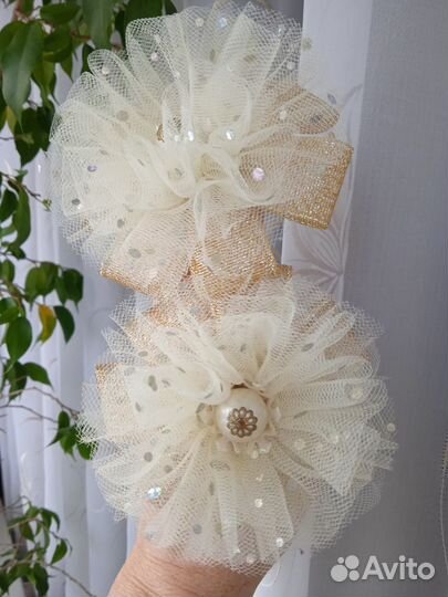 Бантики на резинке (ручной работы)