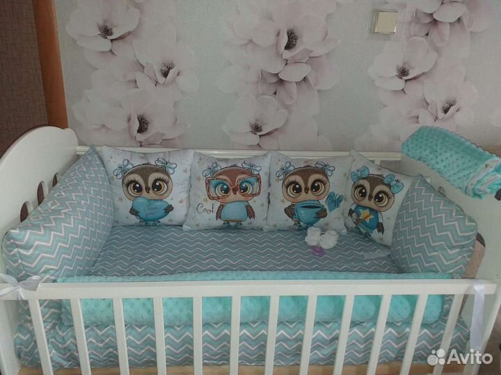 Бортики в кроватку малыша