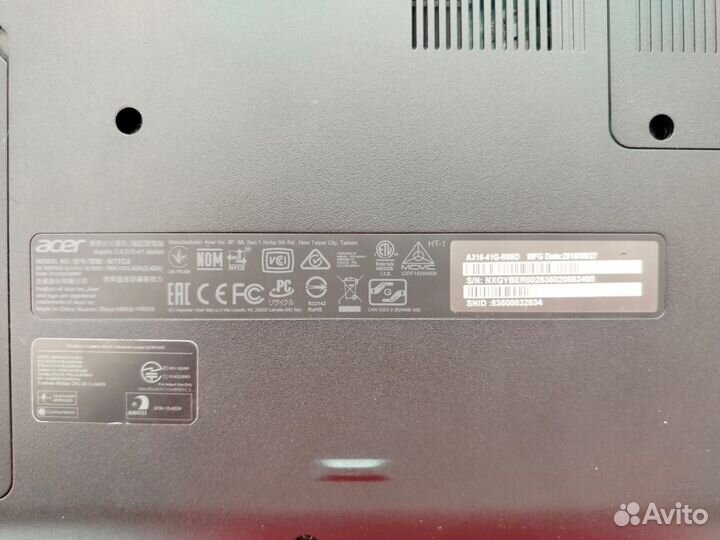 Ноутбук, Acer A315-41g-R08D