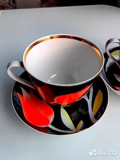 Чайные пары Тюльпан Дулево, гигант