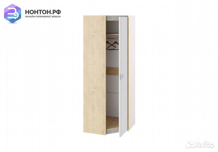 Шкаф угловой Мегаполис бунратти / белый с рисунком