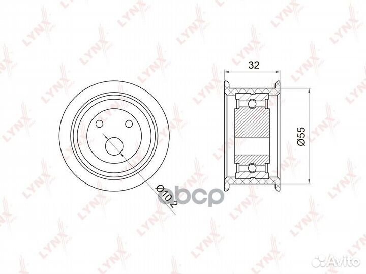 Ролик натяж.ремня с эксц. ваз 2110 инж. lynxaut