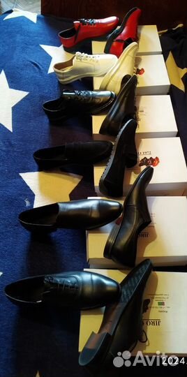 Кожаные красовки, макасины, туфли