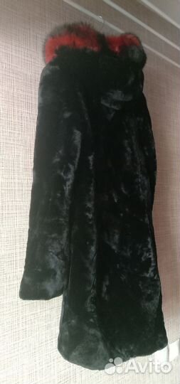 Шуба мутоновая с капюшоном