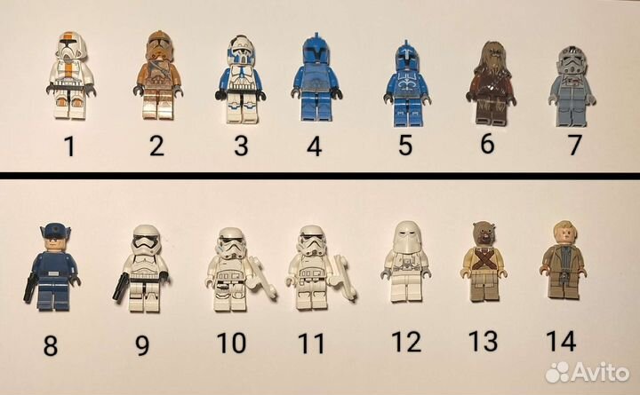 Lego star wars минифигурки