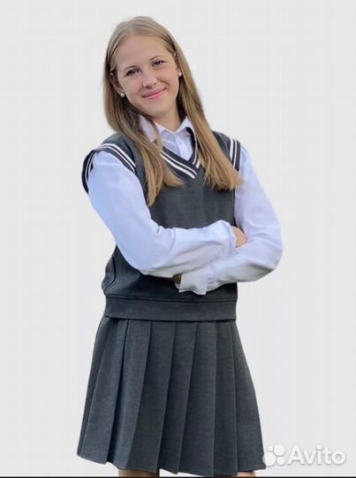 Костюм для девочки жилет/юбка