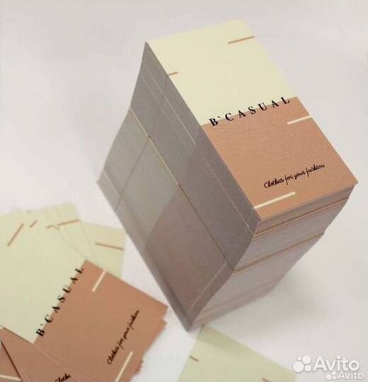 Бирки для одежды с печатью и без