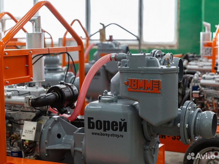 Мотопомпа дизельная Борей 355 прямой откачки