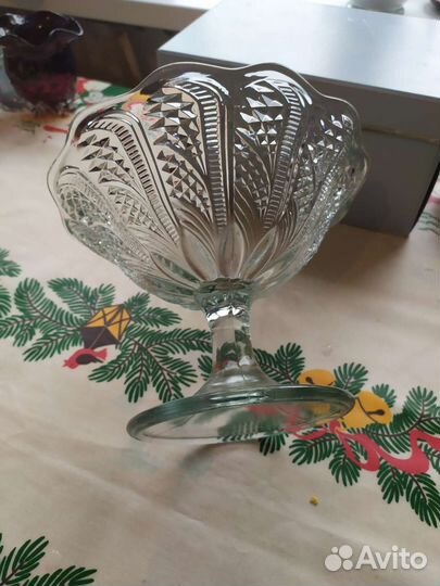 Ваза для фруктов на ножке ссср, винтаж