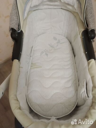 Коляска 2 в 1 экокожа+Текстиль