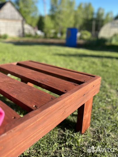 Шезлонг лежак деревянный