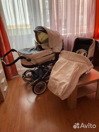 Коляска 2 в 1 эко кожа Emmaljunga Mondial Duo Comb