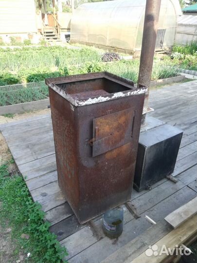 Печь для бани с баком