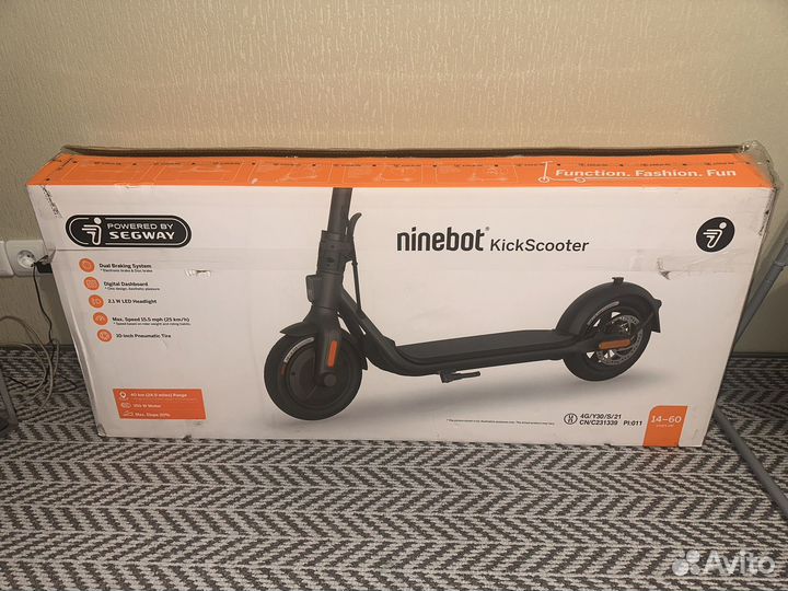 Самокат ninebot f40a