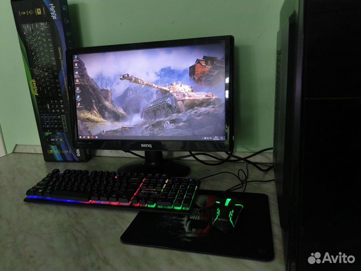 Пк 4ядра,12озу,ssd,hdd,550ti,монитор