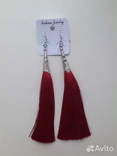 Вечерние серьги-кисточки