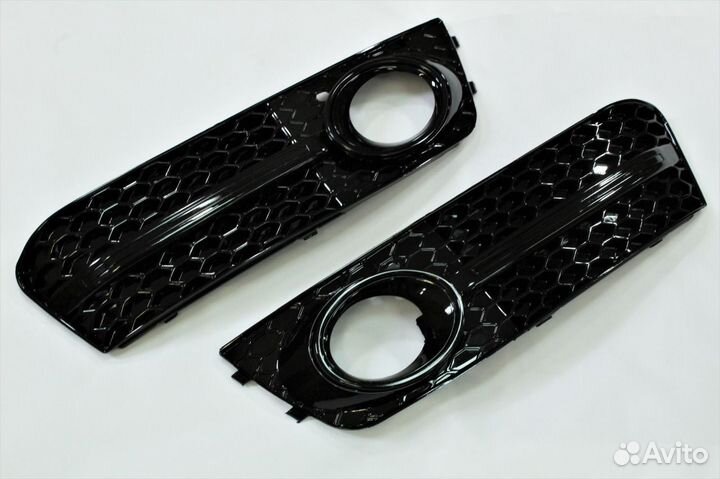 Накладки на птф Audi А4 - RS4 черные