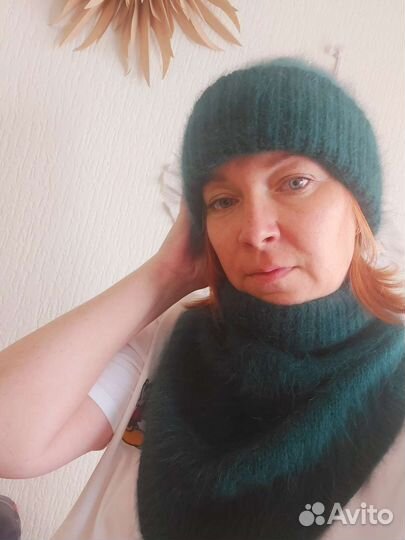 Комплект шапка и снуд женский